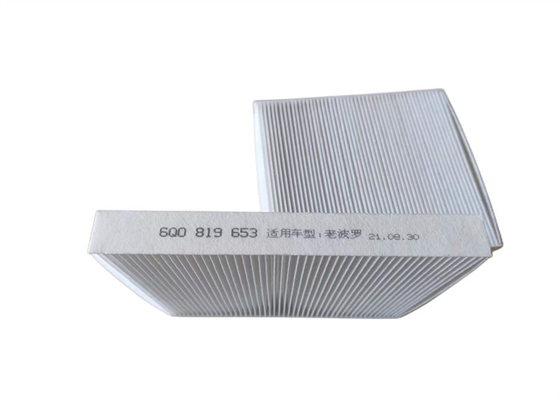 Filtro de la cabina del coche del rectángulo 6Q0819653 250m m para muchos coches VW Fox Polo Skoda Audi
